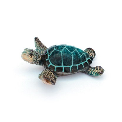Picture of Glossy Resin Wood Grain Sea Turtles Set of 4 Blue