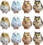 Picture of Miniature Owl Figurines Resin Miniature Owl Fairy Garden Decor 12 Pcs