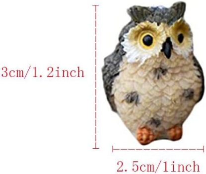 Picture of Miniature Owl Figurines Resin Miniature Owl Fairy Garden Decor 12 Pcs