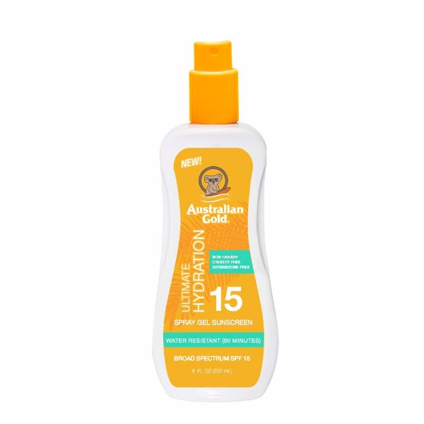 Picture of Australian Gold SPF 15 Spray Gel Sunscreen  8 Fl Oz