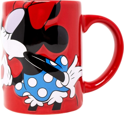 Picture of Mickey Minnie Love 14oz Relief Mug Red