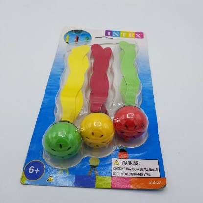 Picture of Intex Underwater Fun Balls Swimming Water Toys Pool Dive Set of 3
