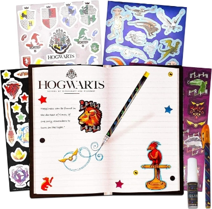 Picture of Harry Potter Hogwarts Glitter Journal with Gems Stickers and Gel Pen
