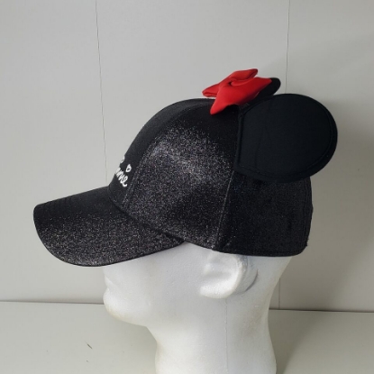 Picture of Disney Minnie Mouse Youth Minnie Glitter Ear Hat Black Red