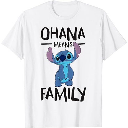 Picture of Disney Stitch Ohana Means Family T-Shirt Medium