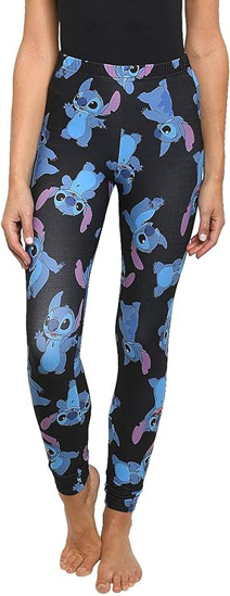 Picture of Disney Stitch Leggings All Over Print Stretch Black XL