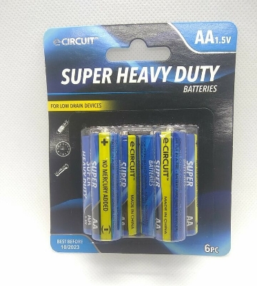 Picture of E-Circuit Super Heavy Duty Batteries AA1.5v 6pk