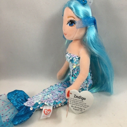 Picture of TY Sea Sequins Mermaid Indigo Plush Medium Size 18 inch