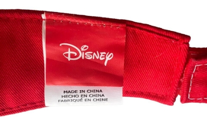 Picture of Disney Mickey Mouse Peeking Authentic Sun Visor Red