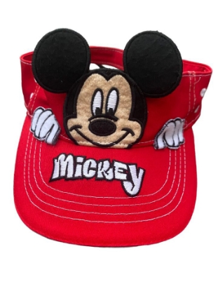 Picture of Disney Mickey Mouse Peeking Authentic Sun Visor Red