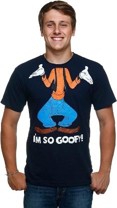 Picture of Disney Goofy Headless Mens Navy Vintage Look Large T-Shirt