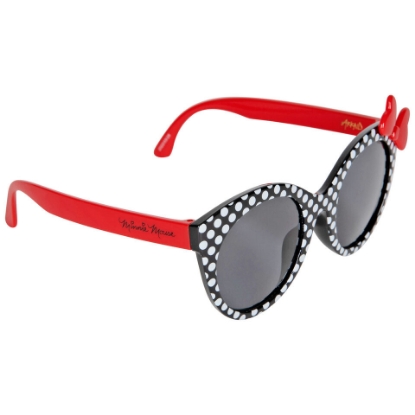 Picture of Disney Minnie Mouse Black Polka Dot Print Adult Sunglasses with Bow Black
