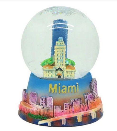 Picture of Souvenirs Poly Globe South Beach Polyresin 3D images of Famous Landmarks