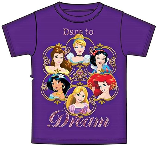 Picture of Disney Youth Girl's Princess Dare to Dream Purple T-Shirt XS