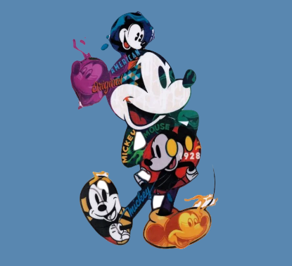 Picture of Disney Mickey Mouse Portrait BlueTee Small