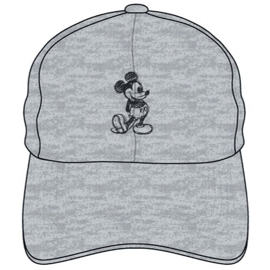 Picture of Disney Mickey Mouse Hand Drawn Grey Baseball Cap