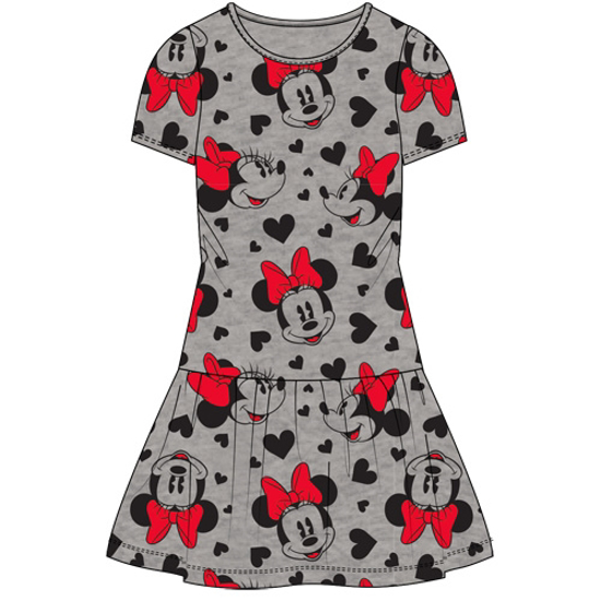 Picture of Youth Minnie Mouse All Over Print Dress, Gray Small