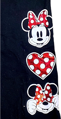 Picture of Disney Minnie Mouse Faces Black High Waisted Biker Shorts