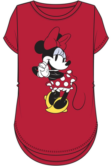 Picture of Disney Minnie Mouse Red Bow Junior Hi Lo Top Red