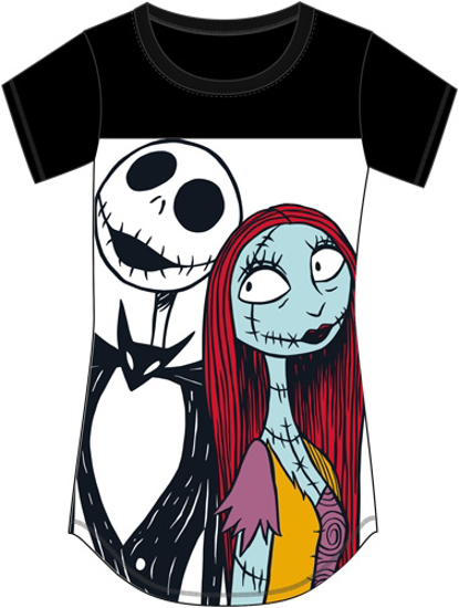 Picture of Nightmare Before Christmas Jack and Sally Junior Dorm Shirt