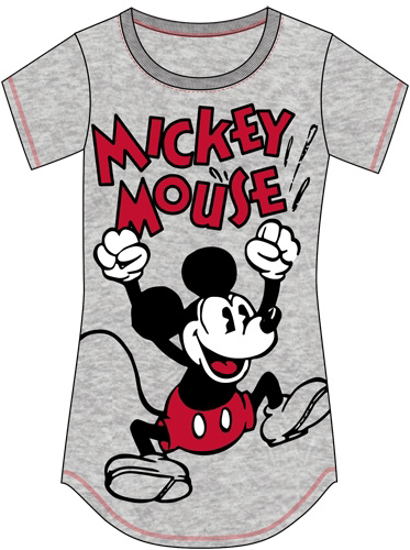 Picture of Disney Big Mickey Mouse Dorm Shirt Junior Dorm Shirt Gray