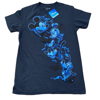 Picture of Disney Mickey Mouse and Friends Flow Adult Tee Shirt Neon Navy