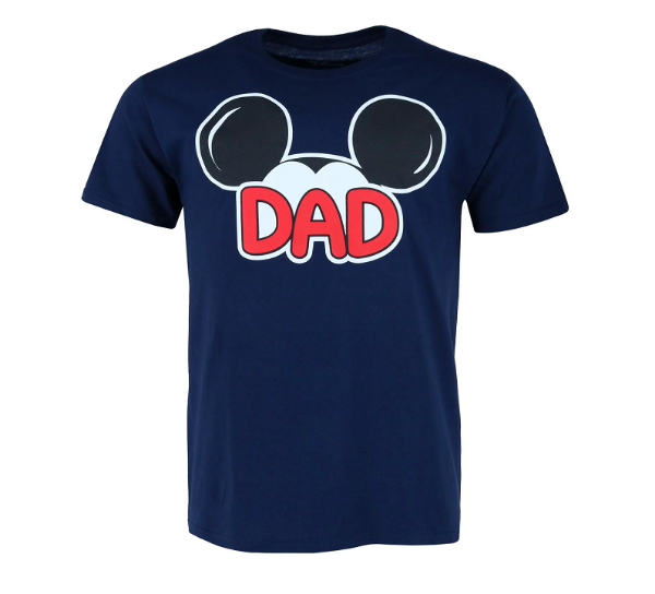 Picture of Disney Mickey Mouse Ears Dad Fan Adults T-Shirt Navy