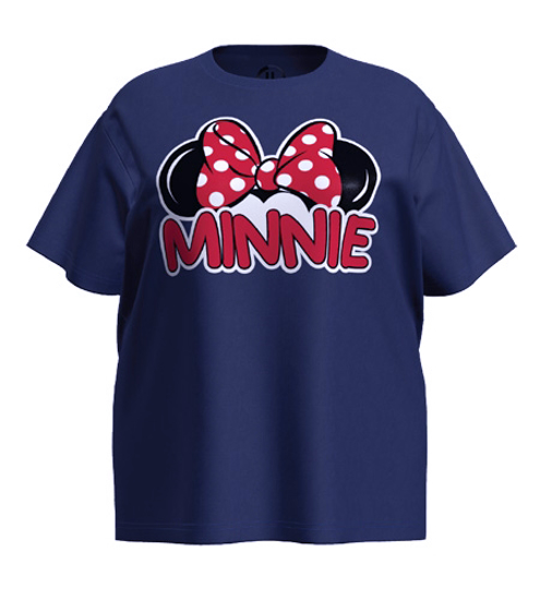 Picture of Disney Minnie Mouse Head Bow Adult Family Tee Navy Blue