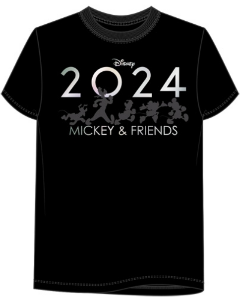 Picture of Mickey And Friend Marching Silohouette Adult Tee 2024 Black