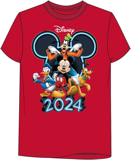 Picture of Disney Mickey And Friends 2024 Adult Tee Red