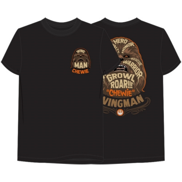 Picture of Disney Star Wars Chewbacca Wingman Adult Tee Black