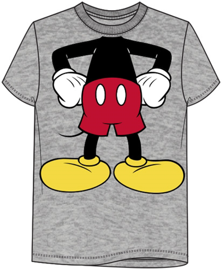Picture of Disney Mickey Mouse Headless Gray Heather Adult T-Shirt