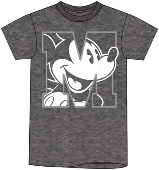 Picture of Disney Mickey Mouse Masked Adults Tee Shirt Gray