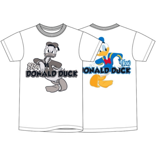 Picture of Disney Donald Duck Hanging Front Back Print Tee Shirt White