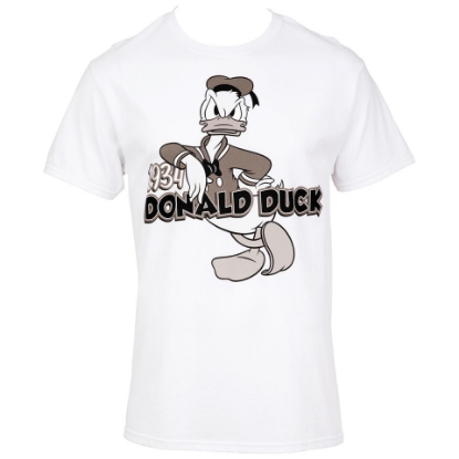 Picture of Disney Donald Duck Hanging Front Back Print Tee Shirt White