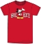 Picture of Disney Mickey Mouse Curve Text Adult Tee Shirt Red