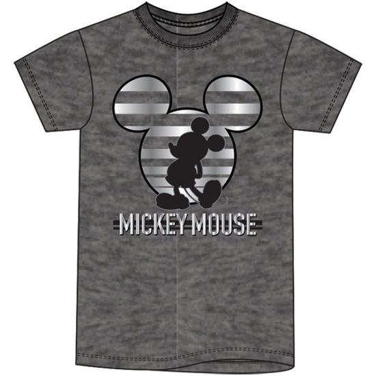Picture of Disney Mickey Mouse Stripe Icon Tee Gray Heather