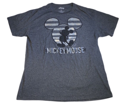 Picture of Disney Mickey Mouse Stripe Icon Tee Gray Heather