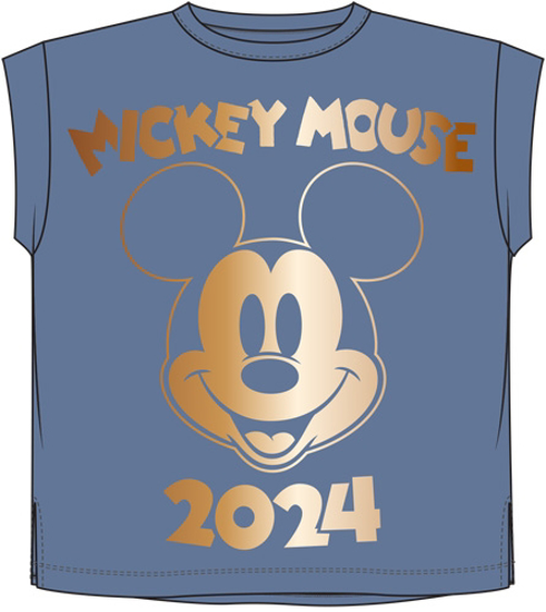 Picture of Disney Mickey Mouse 2024 Junior fashion Crop Top Gold Blue