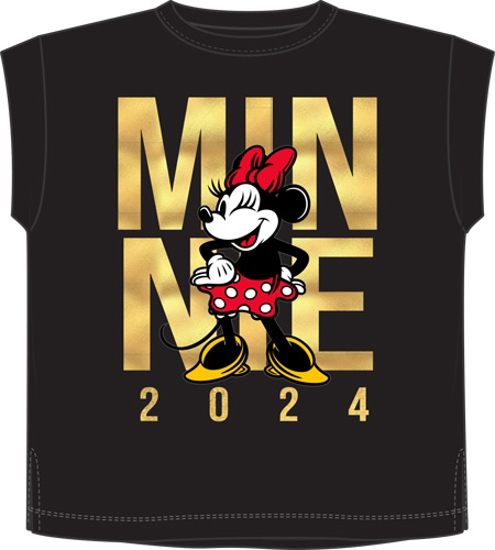 Picture of Disney Minnie Mouse 2024 Junior fashion Crop Top Gold Black