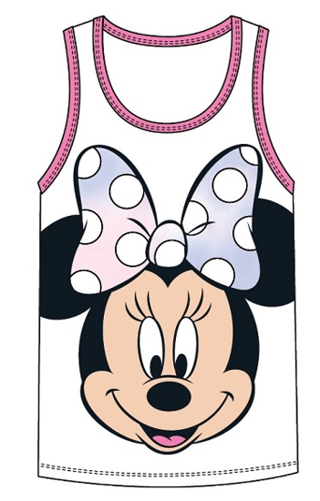Picture of Disney Minnie Head Bow Youth Tank Top Pink White