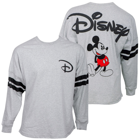 Picture of Disney Mickey Mouse Long Sleeve Jersey Mickey D Logo Gray