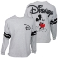Picture of Disney Mickey Mouse Long Sleeve Jersey Mickey D Logo Gray