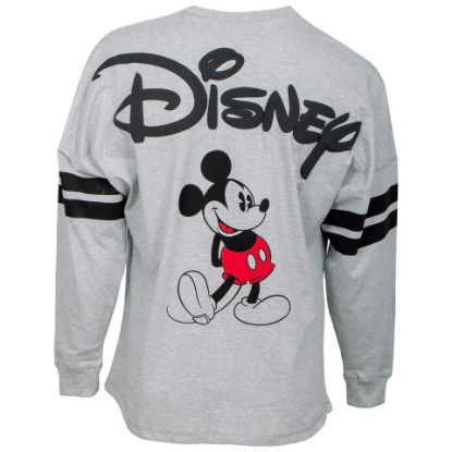 Picture of Disney Mickey Mouse Long Sleeve Jersey Mickey D Logo Gray