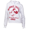 Picture of Disney Minnie Mouse Original Sweetheart Junior Fashion Crop Hoodie White Red