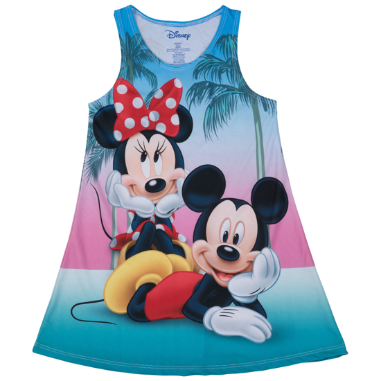 Picture of Disney Mickey and Minnie Palm Trees Beach Sublimated Youth Dress