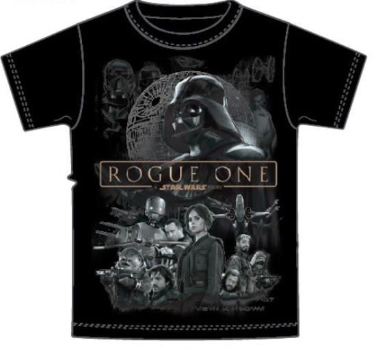 Picture of Star Wars Rogue One Youth Unisex T-Shirt Cast Tee Black
