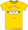 Picture of Disney Minion Big Face Sigh Adult T Shirt Yellow