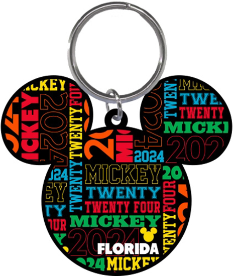 Picture of Disney Mickey Head Laser Cut Keychain 2024 Florida Namedrop