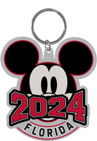 Picture of Disney Mickey Level Up 2024 Laser Cut Keychain Florida Namedrop